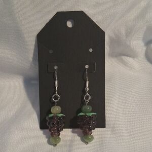 Glass Blackberry Earrings